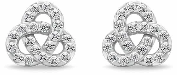 Brilio Silver Sidabriniai Triquetra auskarai su kubiniu cirkoniu EA1172W