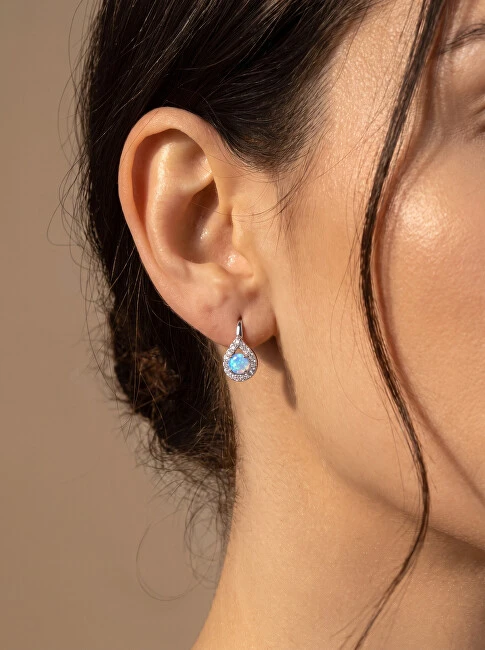 Brilio Silver Brilio Sidabrinis Sidabrinis earrings with mėlynas opals EA753WLB