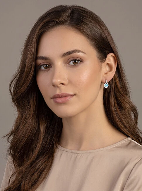 Brilio Silver Brilio Sidabrinis Sidabrinis earrings with mėlynas opals EA753WLB