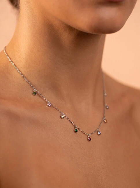 Brilio Silver Brilio Sidabrinis Sidabrinis pakabukas with colored zircons NCL60W