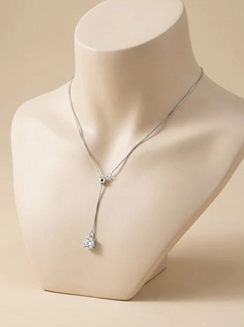 Brilio Silver Sidabrinis flexible pakabukas with cubic zirconia NCL220W