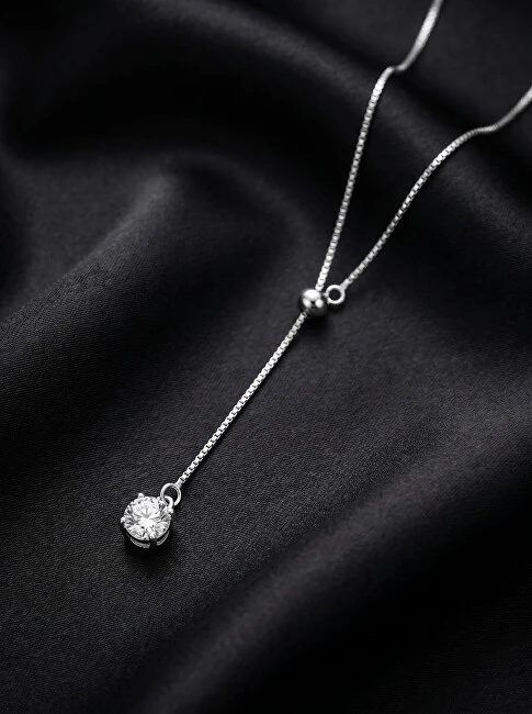Brilio Silver Sidabrinis flexible pakabukas with cubic zirconia NCL220W