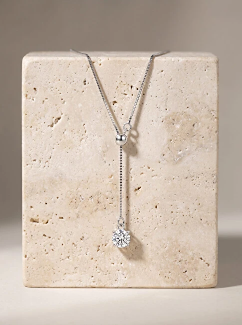 Brilio Silver Sidabrinis flexible pakabukas with cubic zirconia NCL220W
