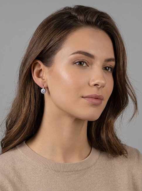 Brilio Silver Brilio Sidabrinis Glittering auksinis-plated earrings with zircons EA913Y