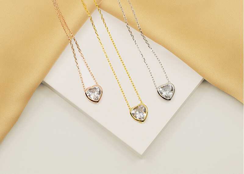 Brilio Silver Brilio Sidabrinis Sparkling sidabrinis pakabukas with a sparkling heart NCL69W
