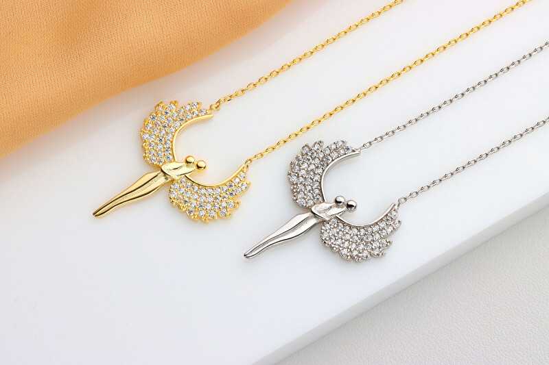 Brilio Silver Brilio Sidabrinis Sparkling sidabrinis pakabukas Angels with zircons NCL143W