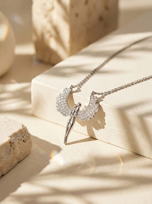 Brilio Silver Brilio Sidabrinis Sparkling sidabrinis pakabukas Angels with zircons NCL143W