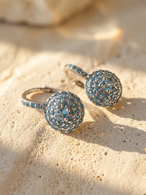 Brilio Silver Brilio Sidabrinis Stunning sidabrinis earrings with mėlynas zircons EA12WAQ