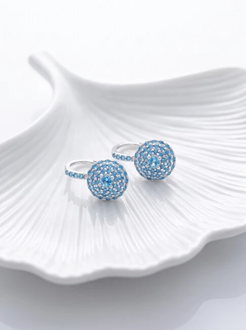 Brilio Silver Brilio Sidabrinis Stunning sidabrinis earrings with mėlynas zircons EA12WAQ
