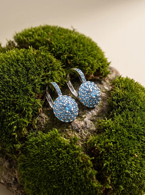 Brilio Silver Brilio Sidabrinis Stunning sidabrinis earrings with mėlynas zircons EA12WAQ