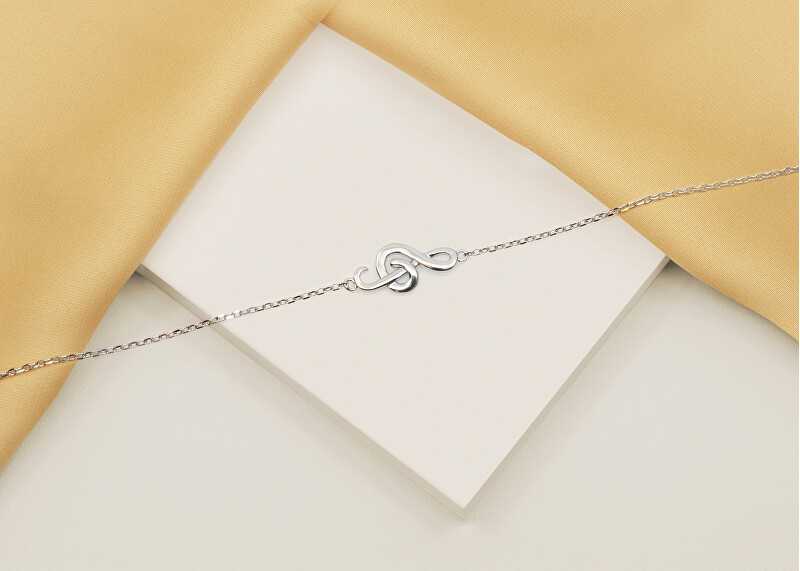 Brilio Silver Brilio Sidabrinis Stylish sidabrinis apyrankė Treble clef BRC38W