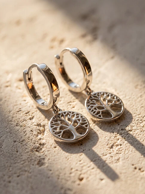 Brilio Silver Brilio Sidabrinis Stilingi sidabrinis auskarai Tree of Life EA639W