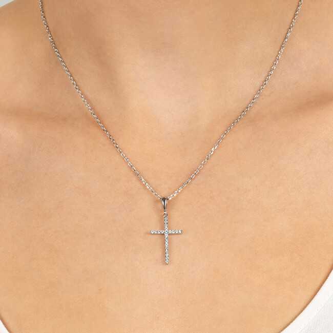 Brilio Silver Brilio Sidabrinis Timeless auksinis-plated pakabukas Cross NCL50Y