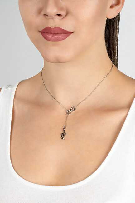 Brilio Silver Brilio Sidabrinis Timeless Sidabrinis Necklace Treble Clef NCL25W