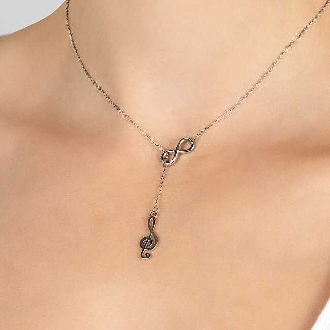 Brilio Silver Brilio Sidabrinis Timeless Sidabrinis Necklace Treble Clef NCL25W