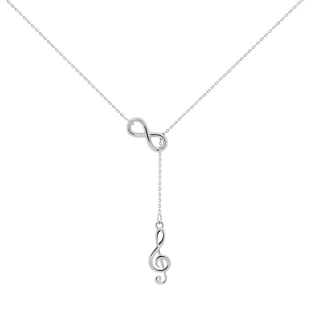 Brilio Silver Brilio Sidabrinis Timeless Sidabrinis Necklace Treble Clef NCL25W