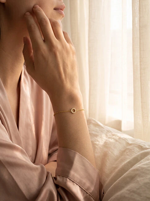 Brilio Silver Žavi paauksuota apyrankė su cirkoniais BRC17Y