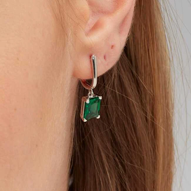 Brosway Decent sidabrinis single earring Fancy Life Žalias FLG07