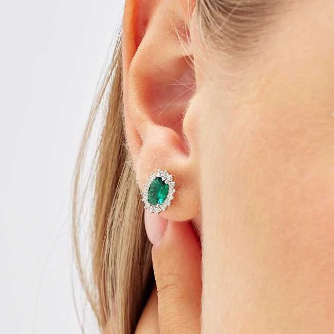 Brosway Elegant sidabrinis earrings Fancy Life Žalias FLG14