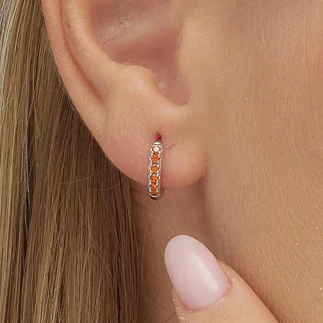 Brosway Fancy Vitamin Oranžinis FVO15 sidabrinis circle single earrings