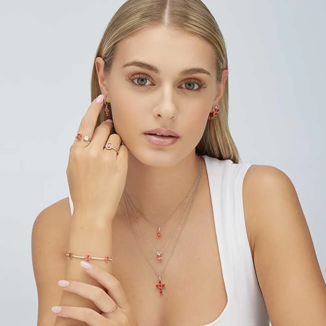 Brosway Fancy Vitamin Oranžinis FVO15 sidabrinis circle single earrings