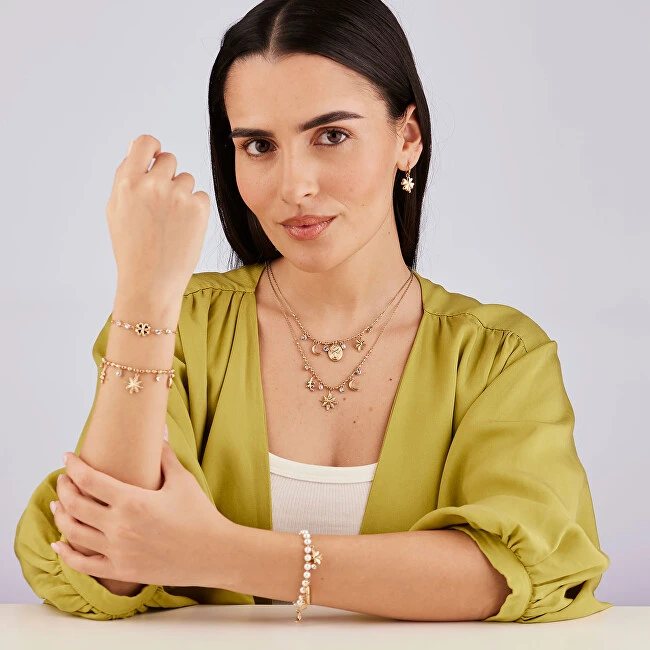 Brosway Gold-plated ball bracelet with Chakra pendants BHKLE06