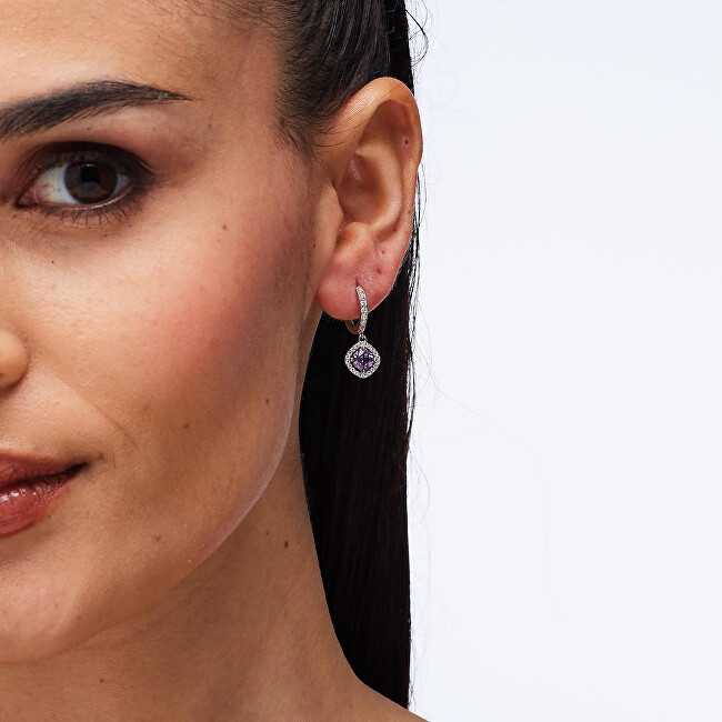 Brosway Sparkling hoop earrings with cubic zirconia Fancy Life Žalias FLG142