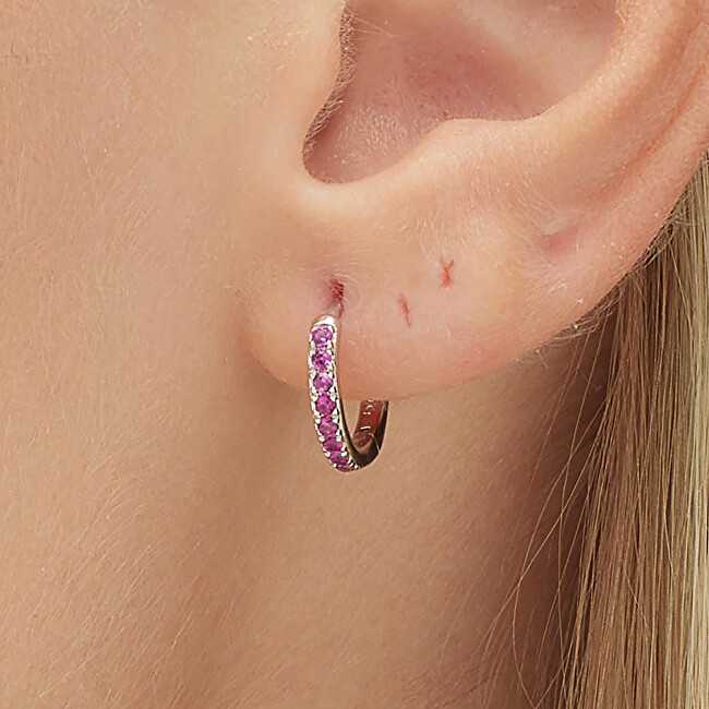 Brosway Stilingi apvalūs vienetiniai auskarai Fancy Passion Ruby FPR85