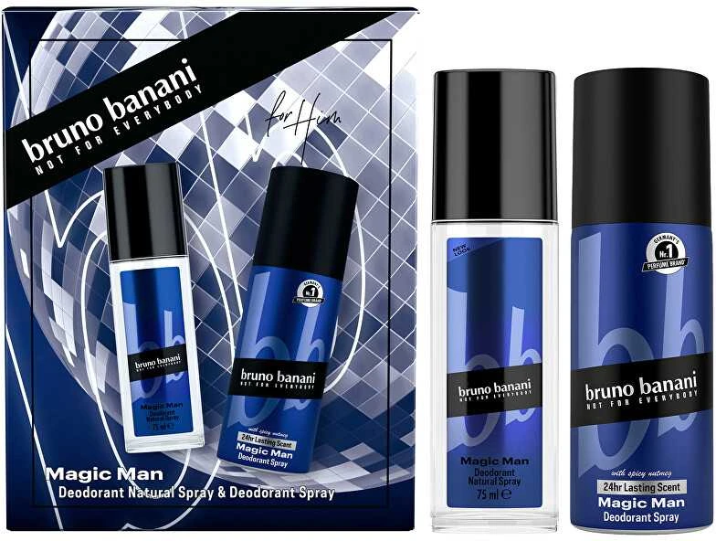 Bruno Banani Magic Man Komplektas natūralus purškiamas dezodorantas 75ml + purškiamas dezodorantas 150ml