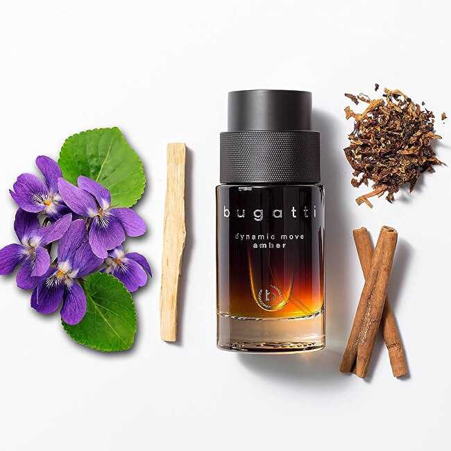 Sirowa BUGATTI Dynamic Move Amber dovanų rinkinys (tualetinis vanduo 100 ml + dušo želė 200 ml)