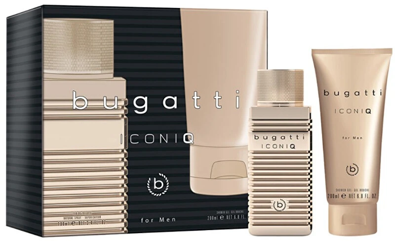 Sirowa BUGATTI Vyriškas dovanų rinkinys Iconiq Gold (tualetinis vanduo 100 ml + dušo gelis 200 ml)