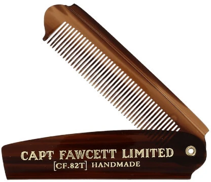 Captain Fawcett Folding Pocket Beard Šukos Sulankstomos kišeninės barzdos šukos, 1vnt.
