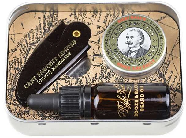 Captain Fawcett Finest Booze & Baccy Grooming Supplies barzdos priežiūros rinkinys