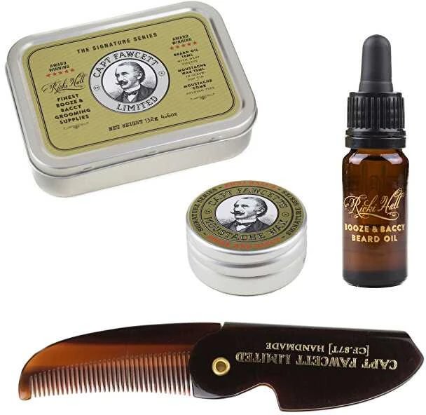 Captain Fawcett Finest Booze & Baccy Grooming Supplies barzdos priežiūros rinkinys