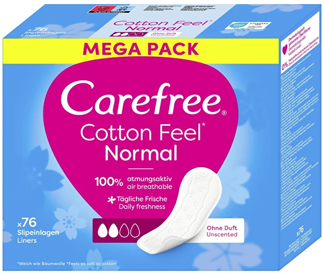 CAREFREE_Medvilniniai įklotai, 76 vnt.
