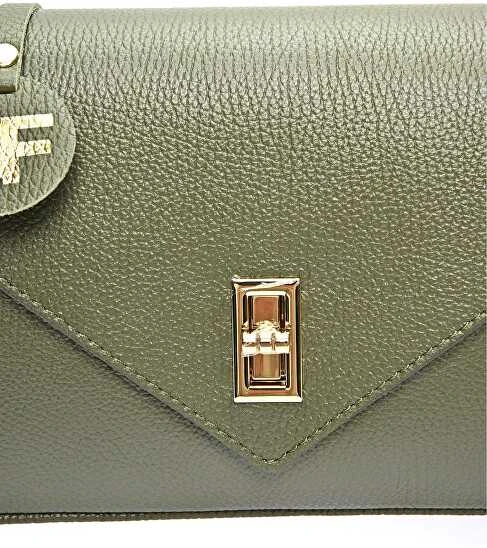 Carla Ferreri Moteriška odinė rankinė per petį CF1948T Verde Militare