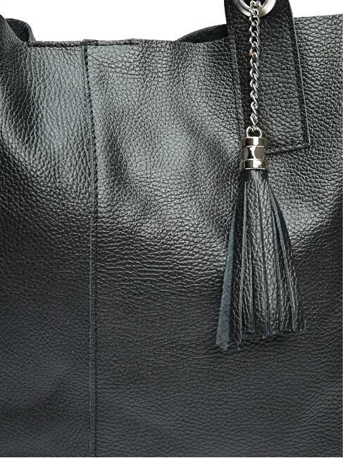 Carla Ferreri Women's leather Hobo handbag CF1619 Nero