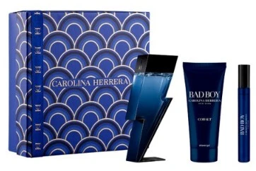 Carolina Herrera Bad Boy Cobalt Eau De Perfume Purškiklis 100ml rinkinys vyrams 3 vnt