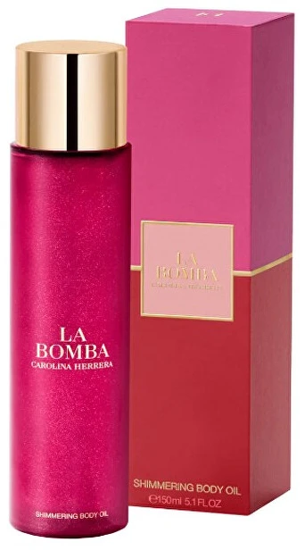 Žvilgesio suteikiantis kūno aliejus Carolina Herrera La Bomba Shimmering Body Oil, 150 ml