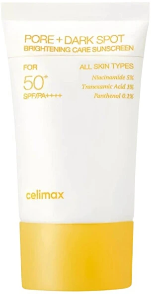 CELIMAX poras ir tamsias dėmes skaistinantis apsauginis kremas nuo saulės, 50 ml