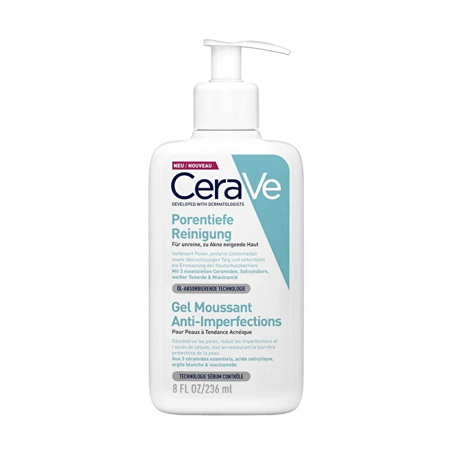 Veido prausiklis probleminei odai Cerave Blemish Control Cleanser, 236 ml