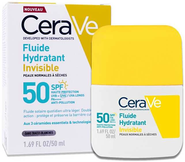 CeraVe Invisible Hydrating Sunscreen Fluid SPF 50 apsauginis fluidas nuo saulės, 50 ml