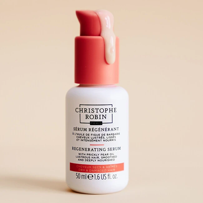 Christophe Robin, regeneruojantis, dygliuotųjų kriaušių aliejaus plaukų serumas, 50 ml