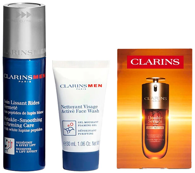 Clarins Men Gel Crema Antiedad y Firmeza Estuche 4 Piezas