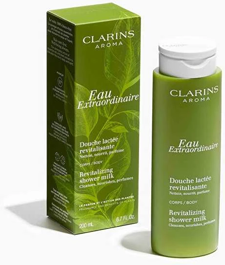 Clarins Eau Extraordinaire Revitalizing Shower Milk gaivinantis pieniškas prausiklis kūnui, 200 ml