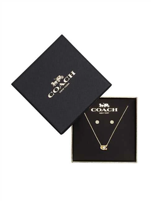 Coach Auksuotas papuošalų rinkinys su kristalais 37412845GLD110