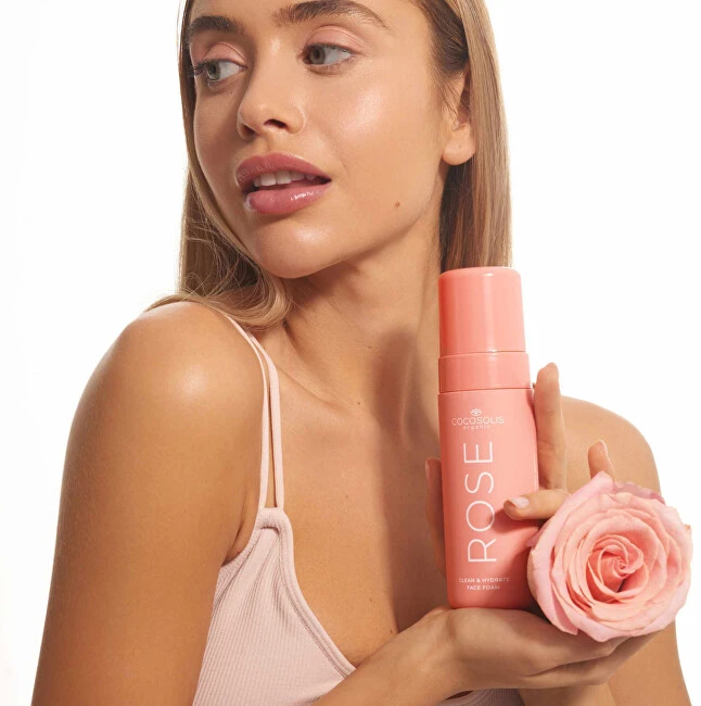 Cocosolis Rose Clean y Hydrate Face Foam veido valomosios putos, 150 ml