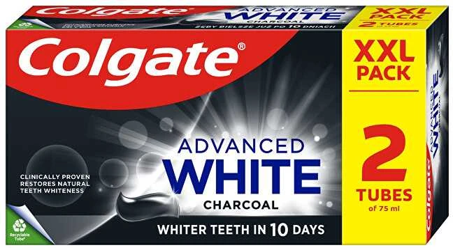 Colgate Pažangi balinamoji dantų pasta su medžio anglimi 2 x 75 ml