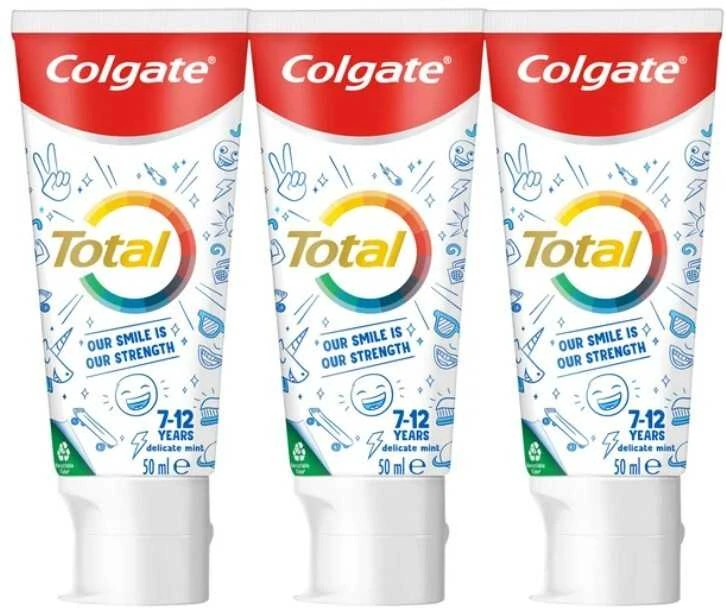 Colgate Vaikiška dantų pasta Total Junior Trio 3 x 50 ml