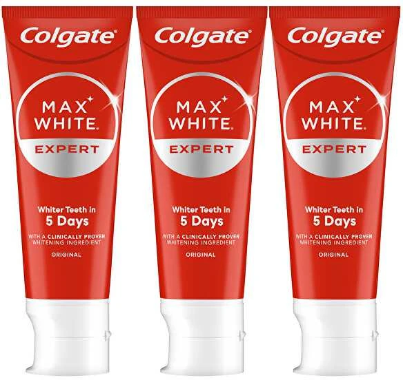 "Colgate" balinamoji dantų pasta "Max Baltas Expert Original" 3 x 75 ml